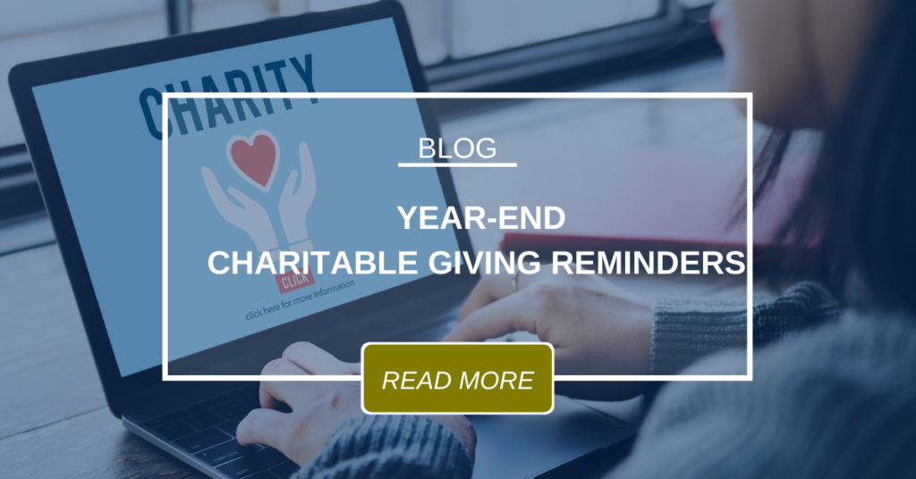 Year End Charitable Giving