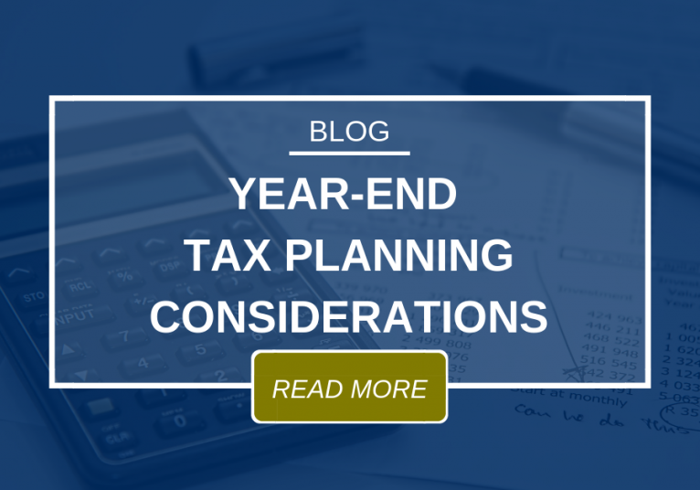 BLOG Year End Tax Planning Considerations 12.2018